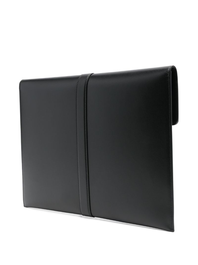 Black Leather Clutch Bag