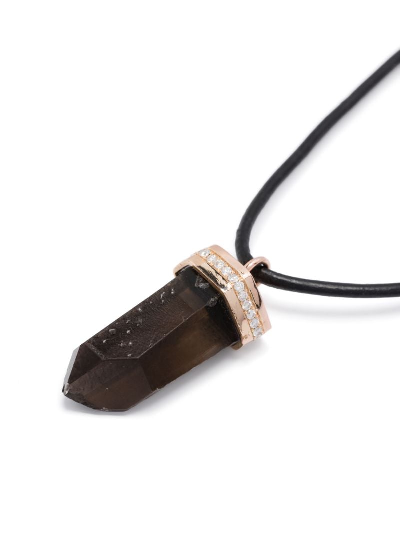 14kt Rose Gold Smoky Quartz Diamond Necklace