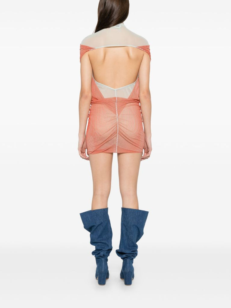 Orange Trompe L'oeil Dress
