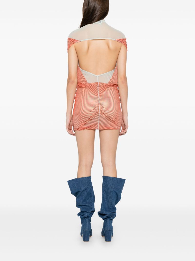 Orange Trompe L'oeil Dress