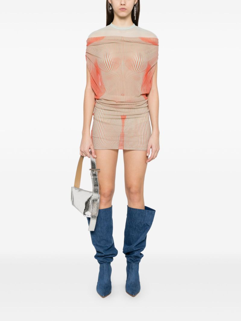Orange Trompe L'oeil Dress