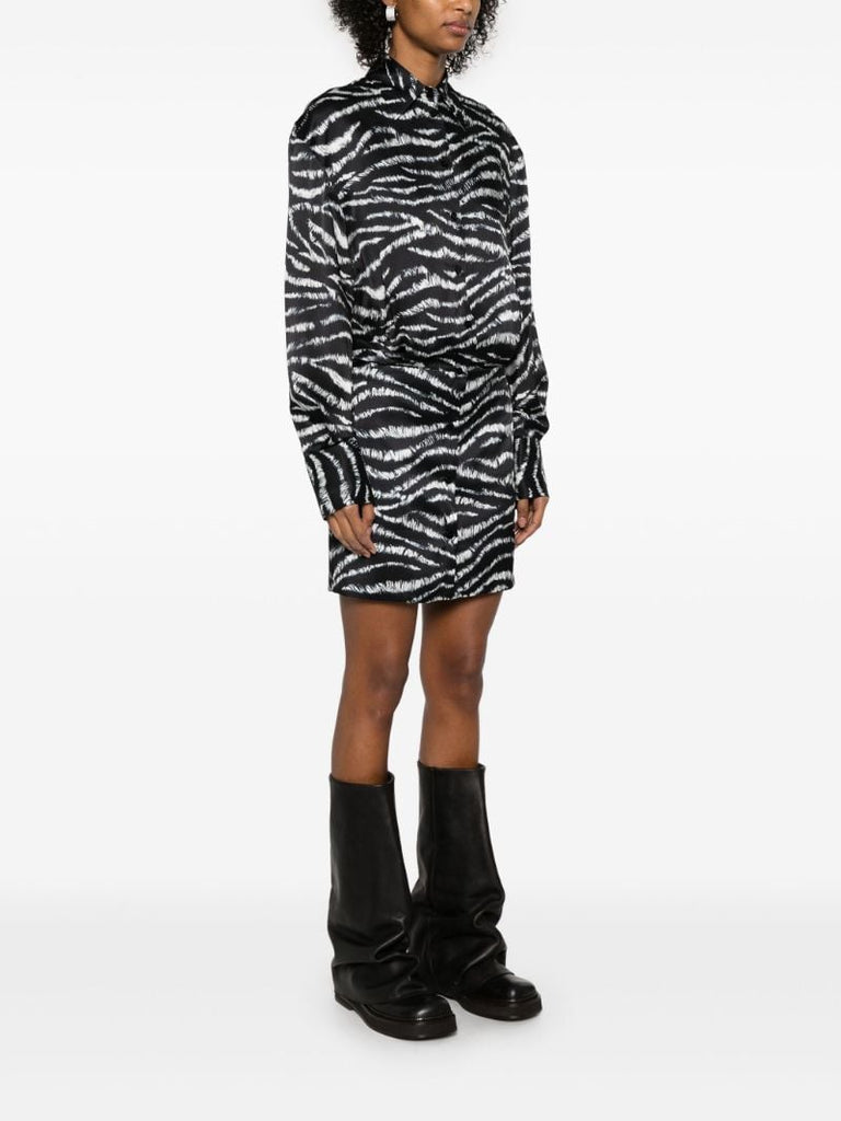 Black Zebra-print Dress