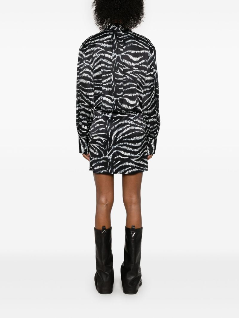 Black Zebra-print Dress