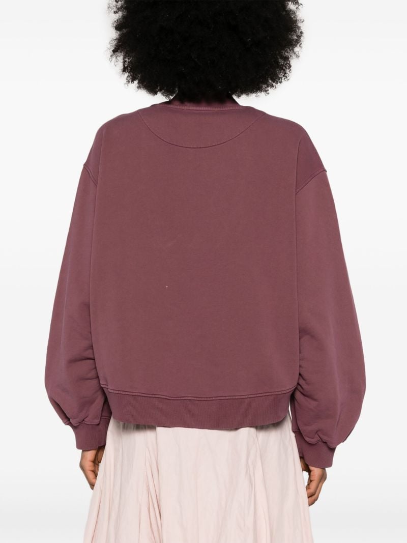 Pink Logo-embroidered Sweatshirt