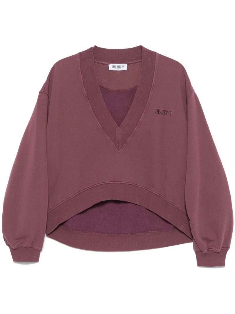 Pink Logo-embroidered Sweatshirt