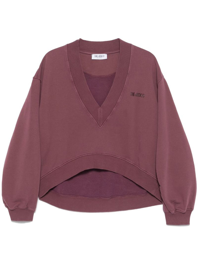 Pink Logo-embroidered Sweatshirt