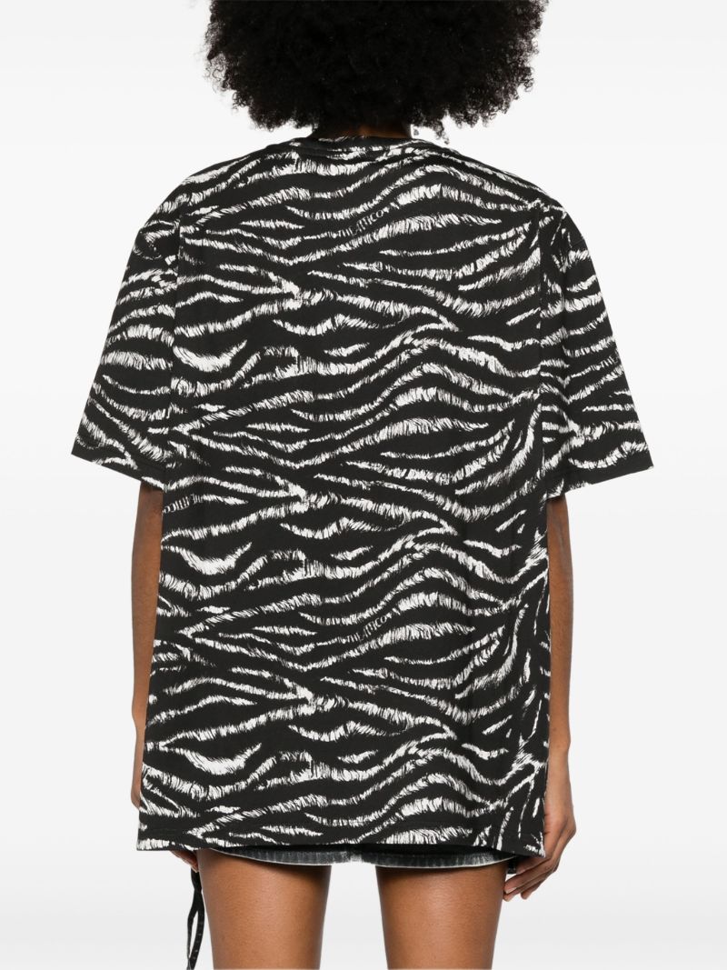 Black Zebra-print T-shirt