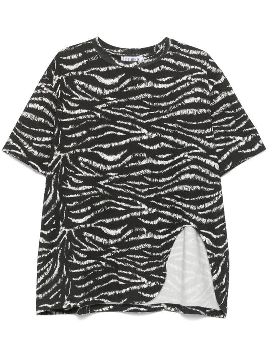 Black Zebra-print T-shirt