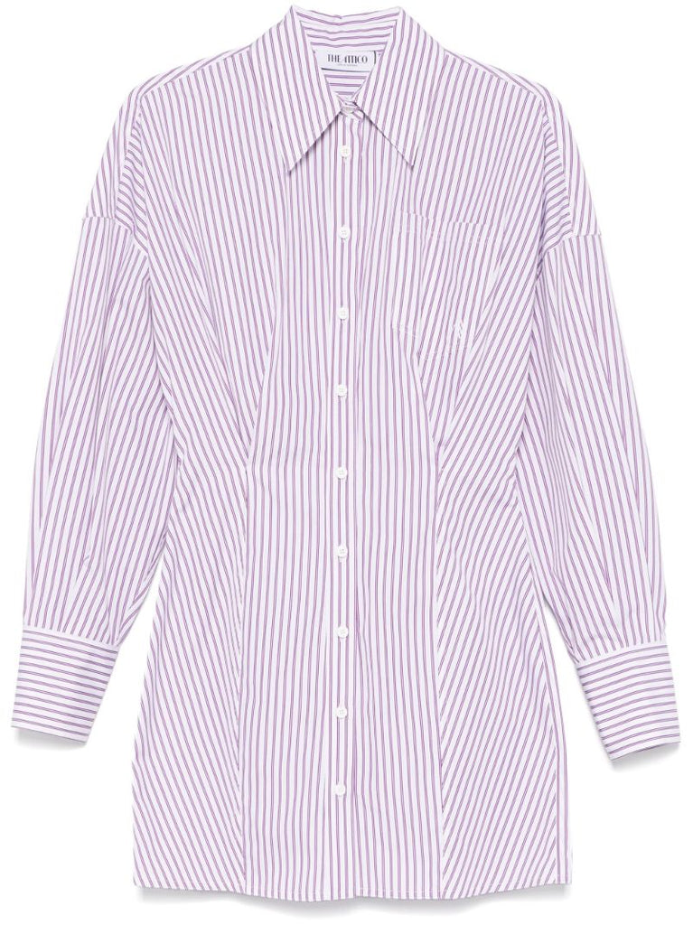 White Striped Dress