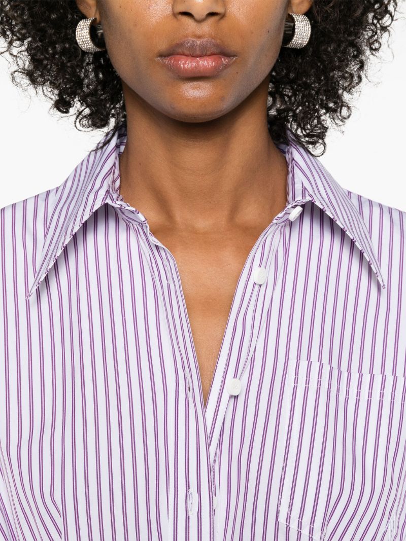 White Striped Dress