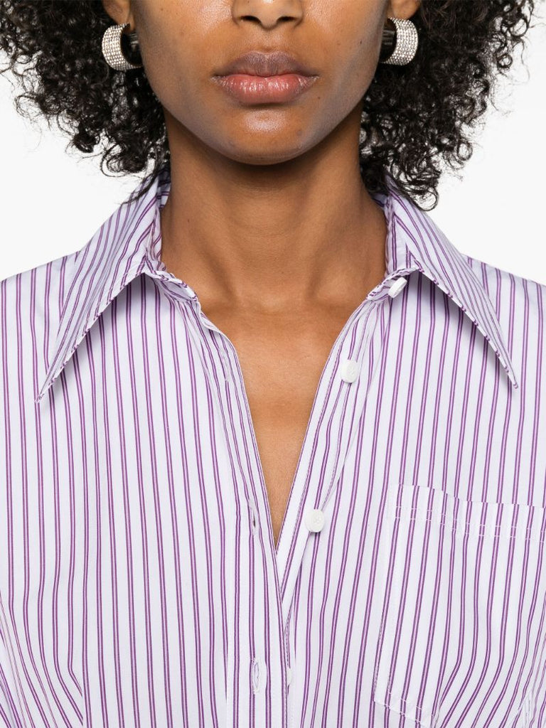 White Striped Dress