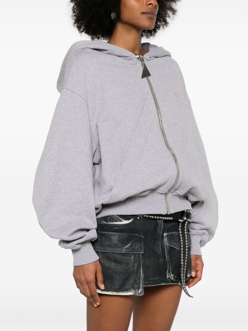 Grey MÃ_x0083_Â©lange-effect Hoodie