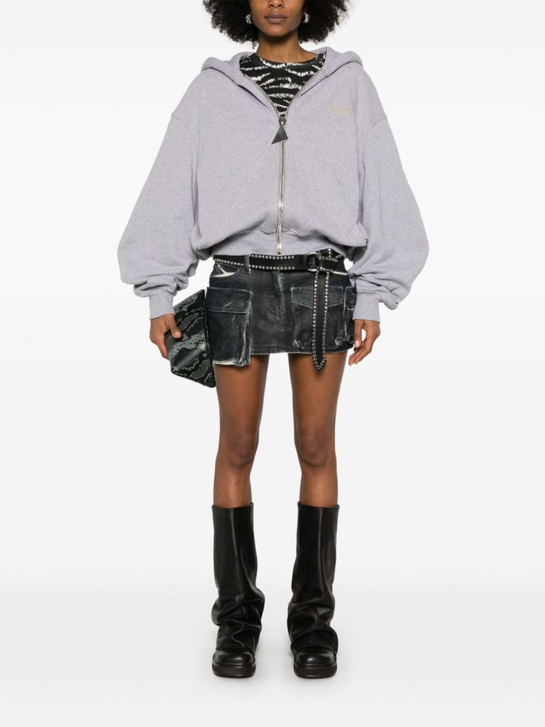 Grey MÃ_x0083_Â©lange-effect Hoodie
