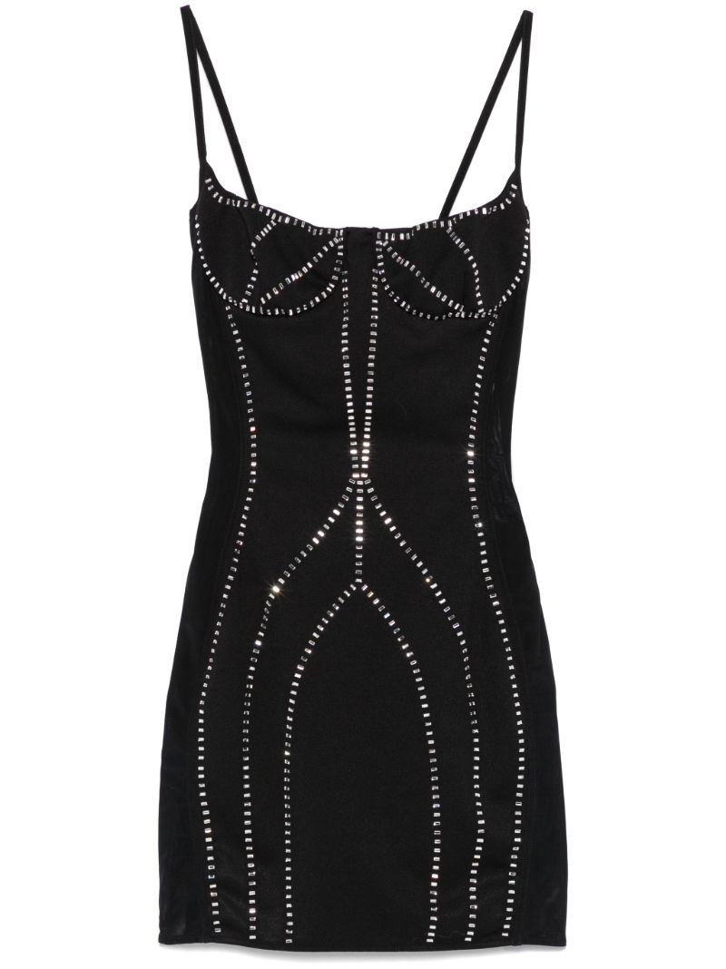 Black Rhinestone-embellished Dress