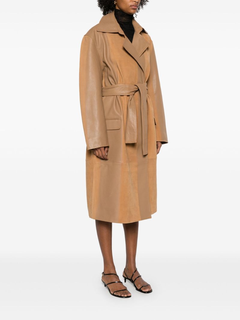 Scuffed-leather Coat
