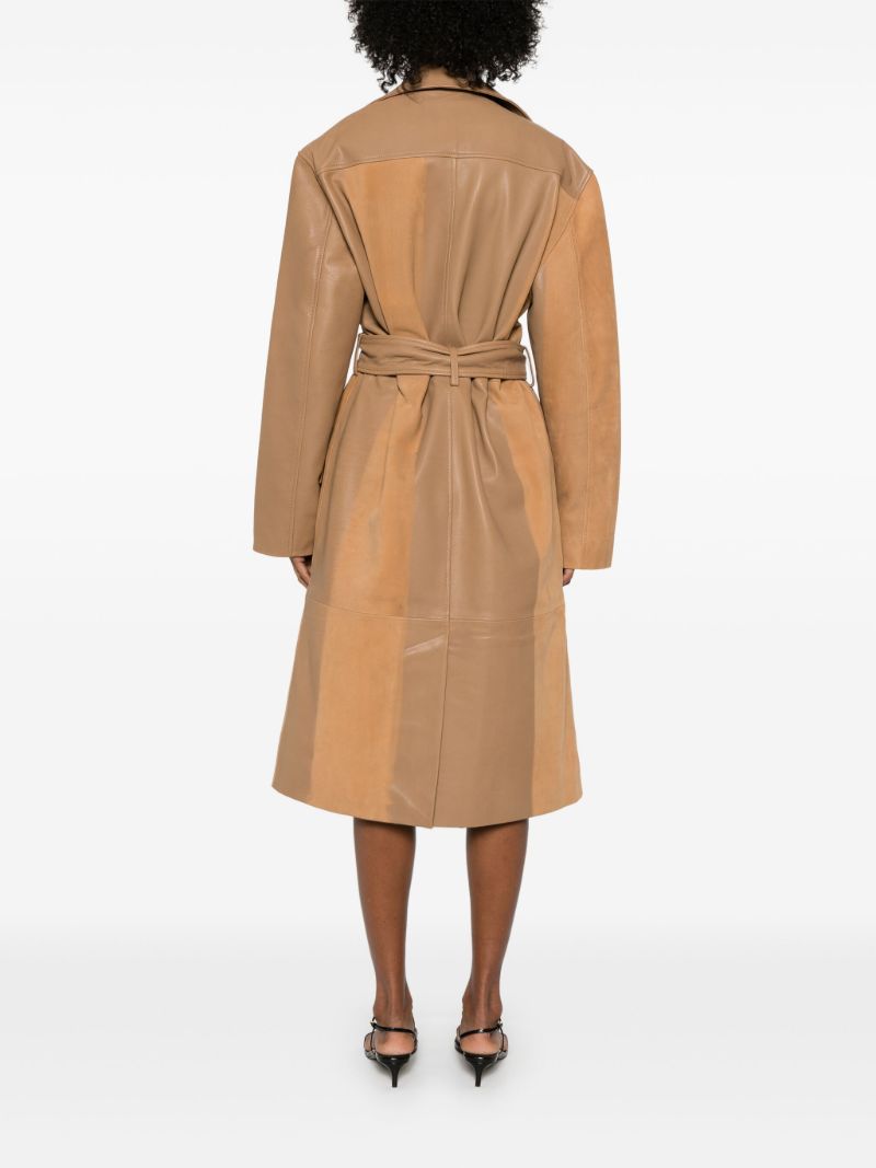 Scuffed-leather Coat
