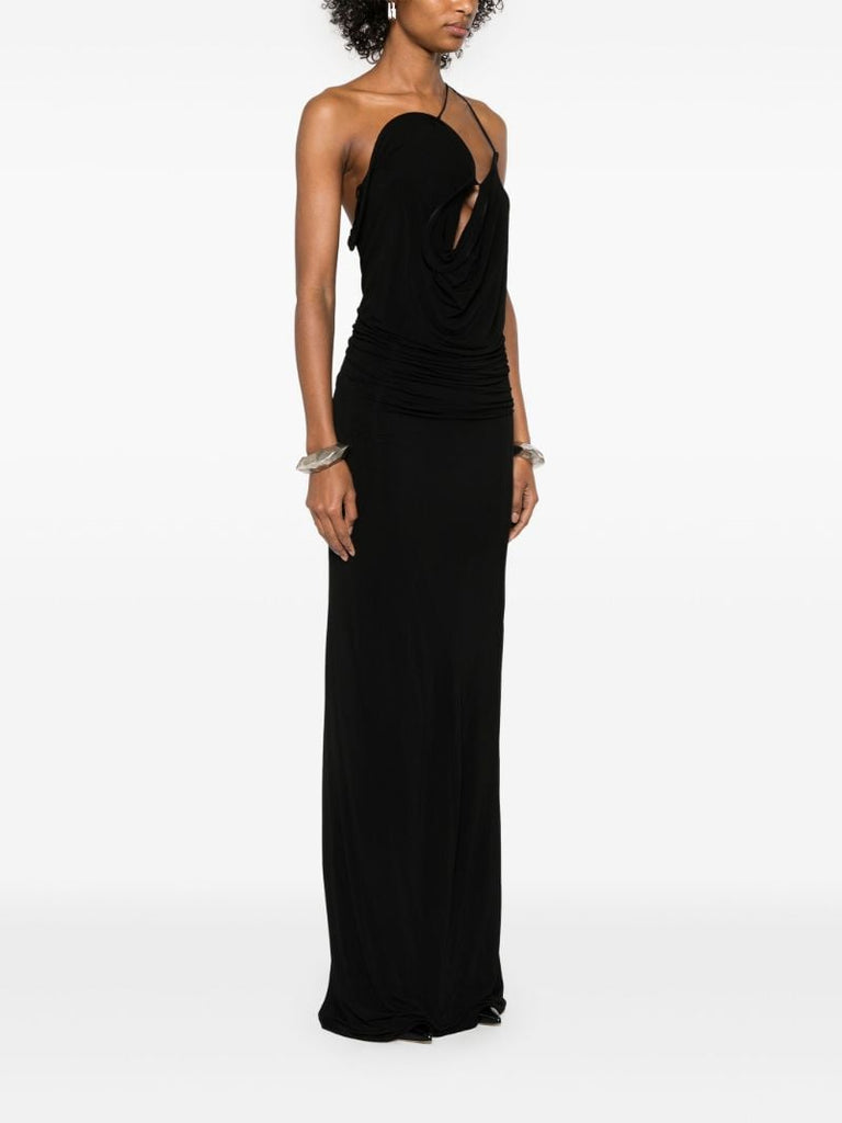 Wave-coil Draped Gown
