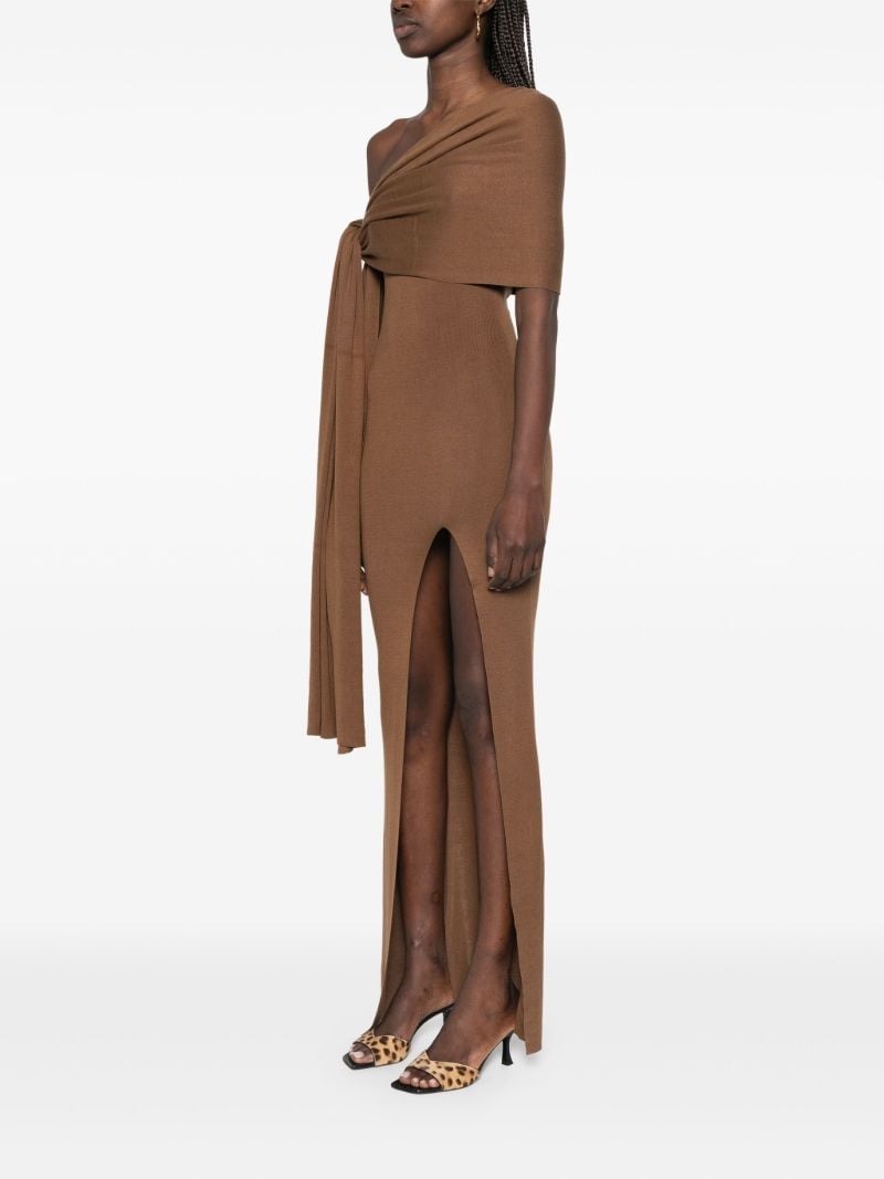 Brown One-shoulder Dress