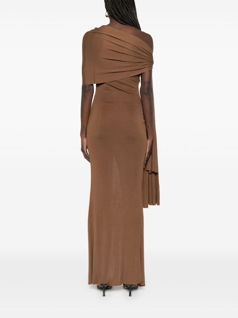 Brown One-shoulder Dress