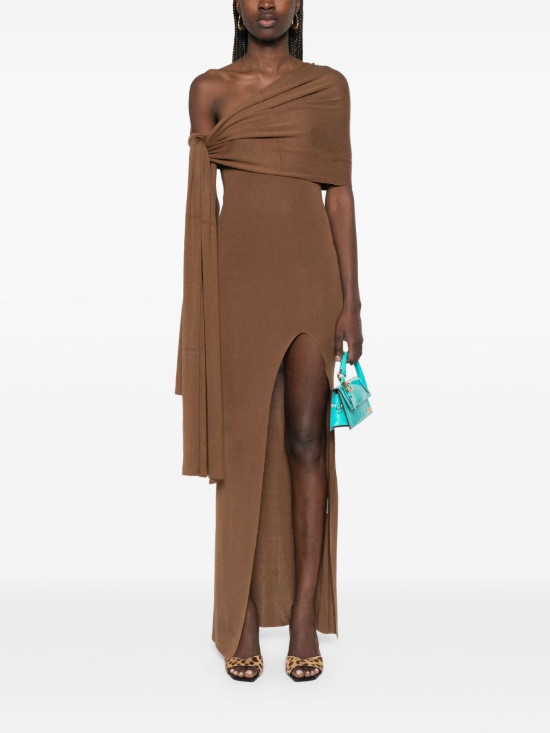 Brown One-shoulder Dress