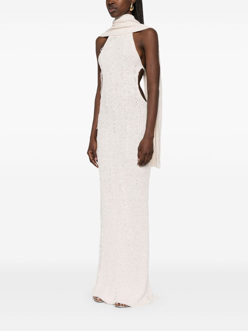 Scarf-detail Maxi Dress