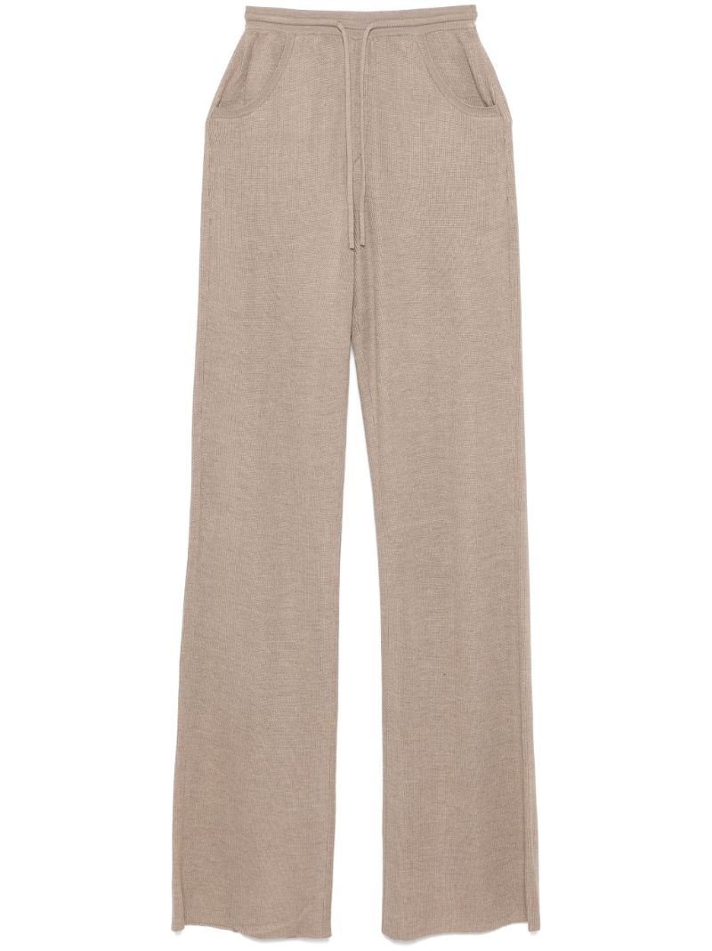 Fine-knit Straight Trousers