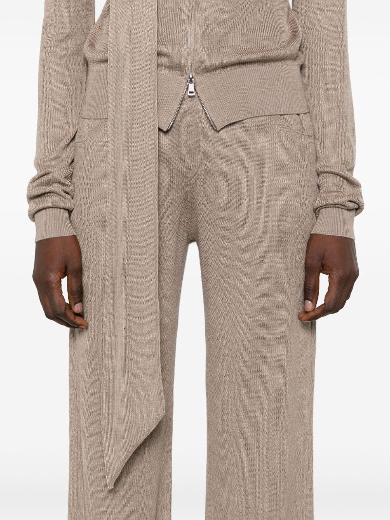 Fine-knit Straight Trousers