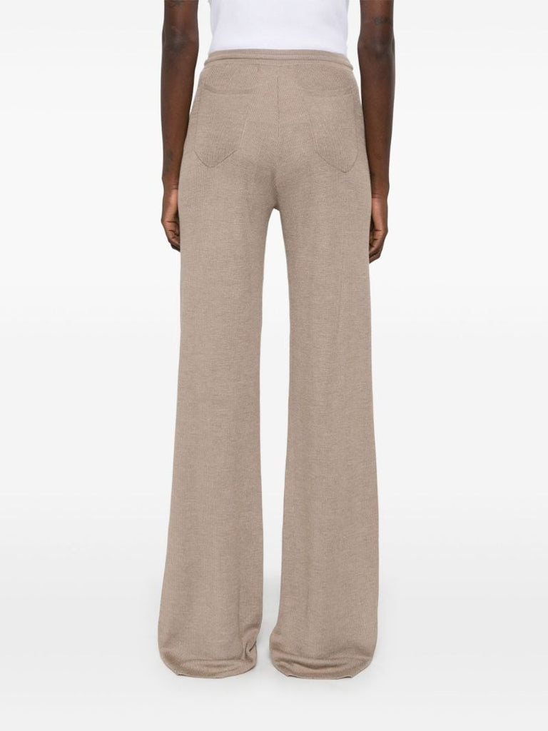 Fine-knit Straight Trousers