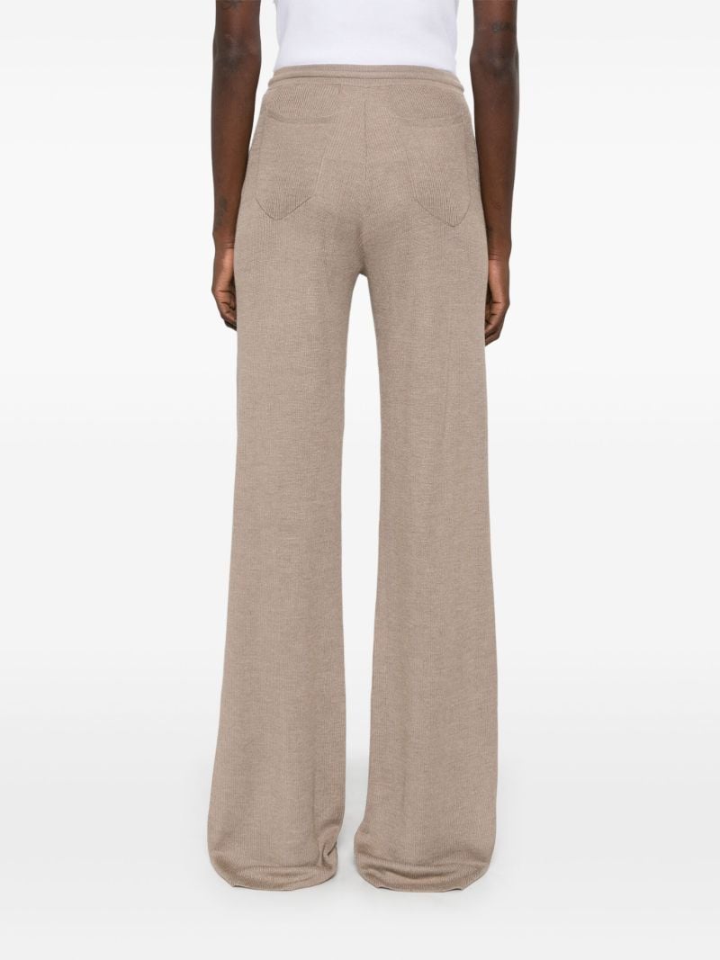 Fine-knit Straight Trousers