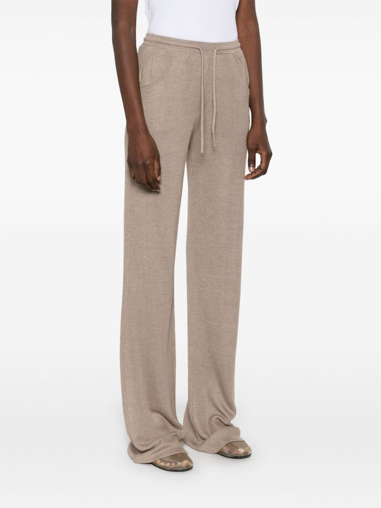 Fine-knit Straight Trousers