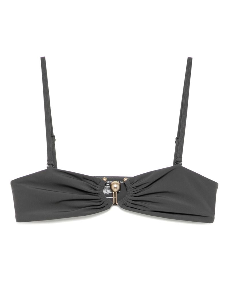 Ruched Prong Bikini Top