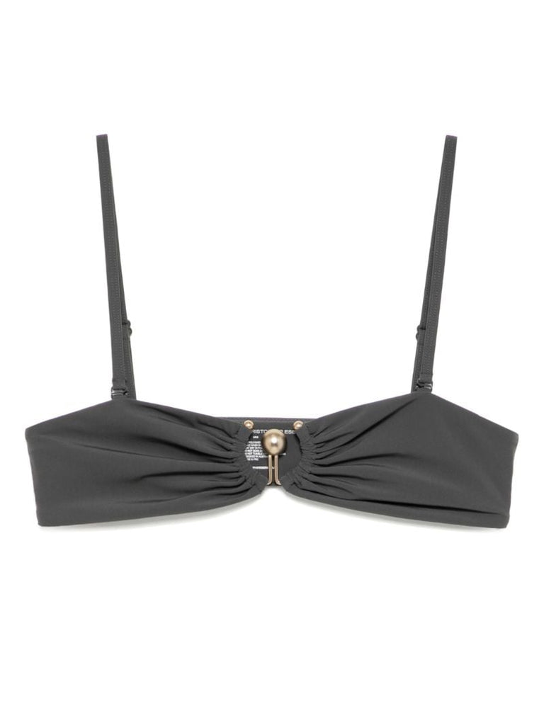 Ruched Prong Bikini Top