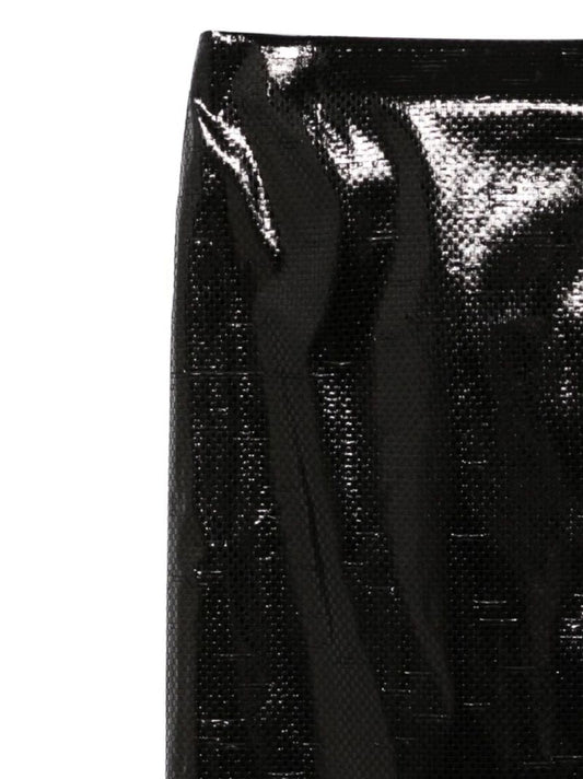 Patent Midi Skirt