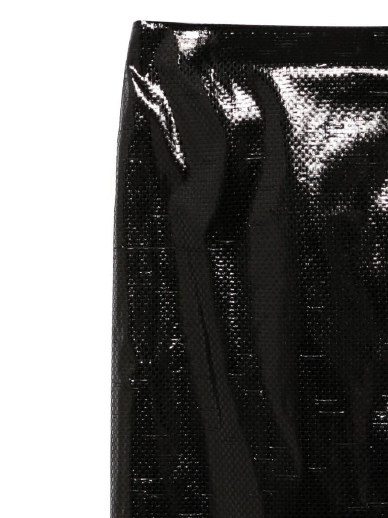 Patent Midi Skirt