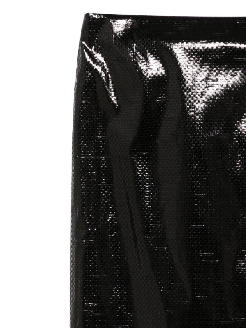 Patent Midi Skirt