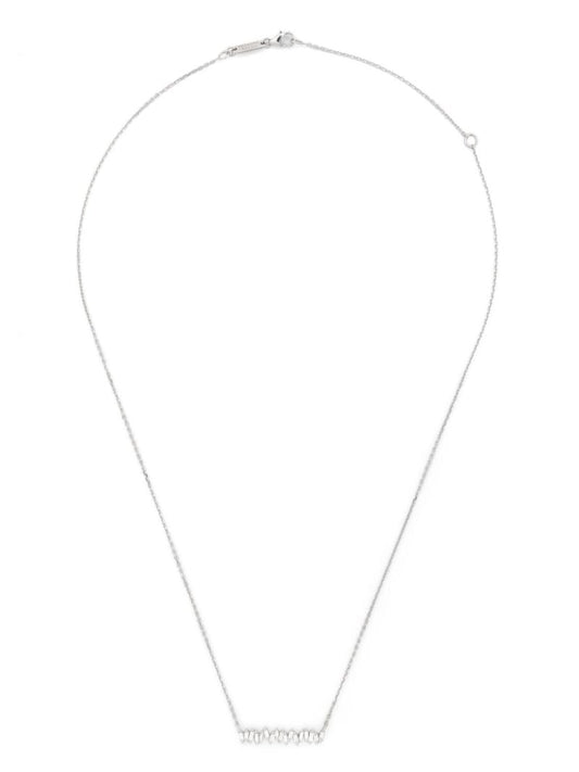 18k White Gold Classic Diamond Bar Necklace