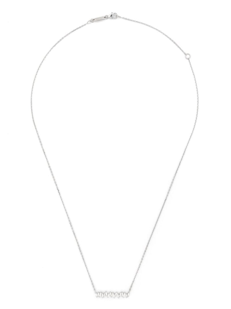 18k White Gold Classic Diamond Bar Necklace