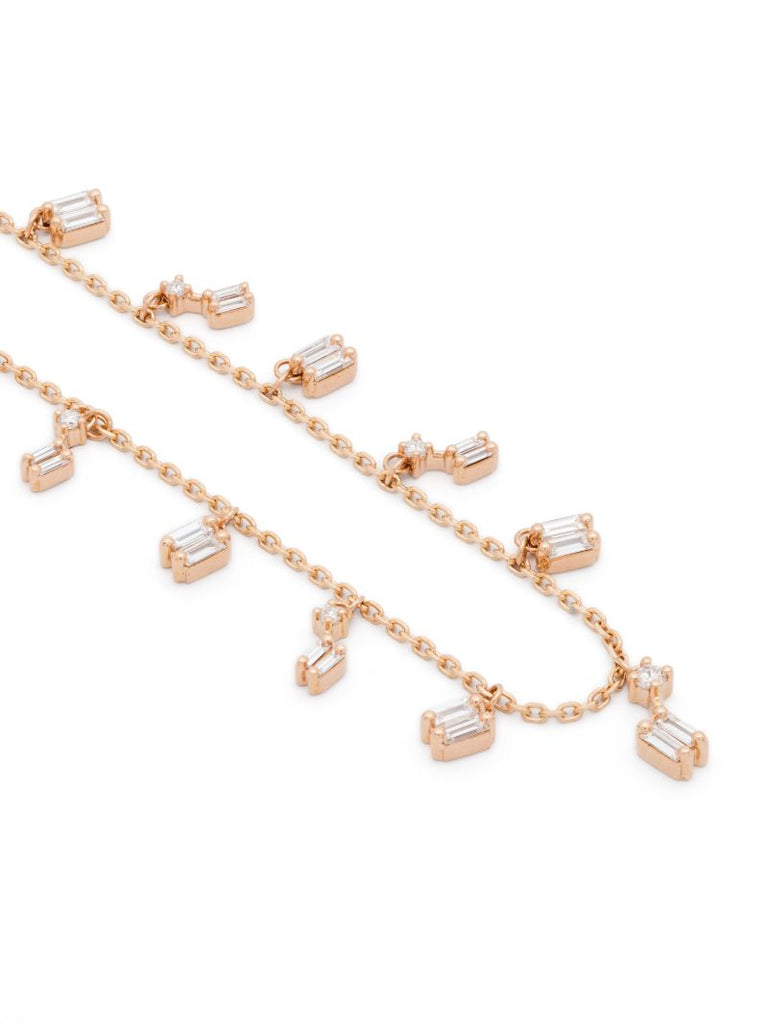 18k Rose Gold Cascade Diamond Necklace