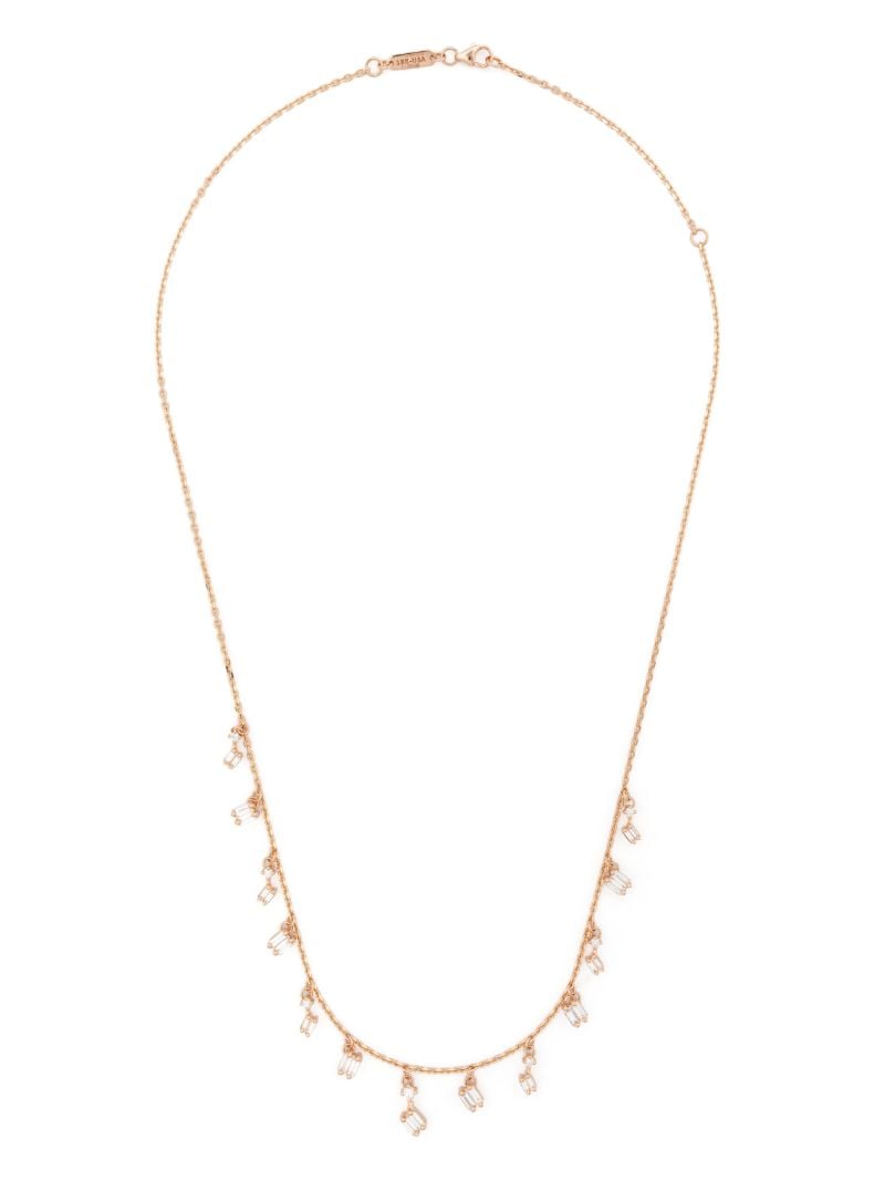 18k Rose Gold Cascade Diamond Necklace