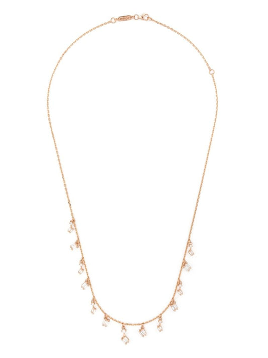 18k Rose Gold Cascade Diamond Necklace