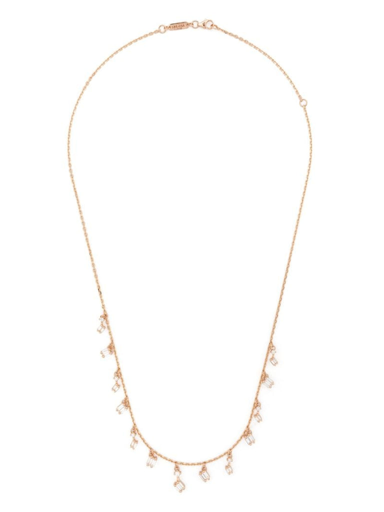 18k Rose Gold Cascade Diamond Necklace