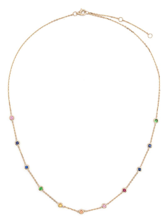 14kt Yellow Gold Sapphire Necklace