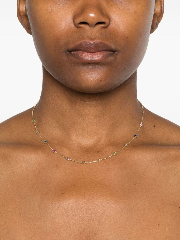 14kt Yellow Gold Sapphire Necklace