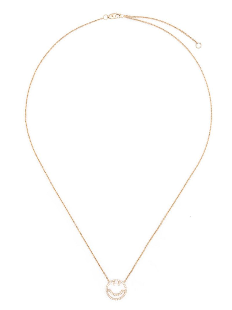 14kt Yellow Gold Smile Diamond Necklace