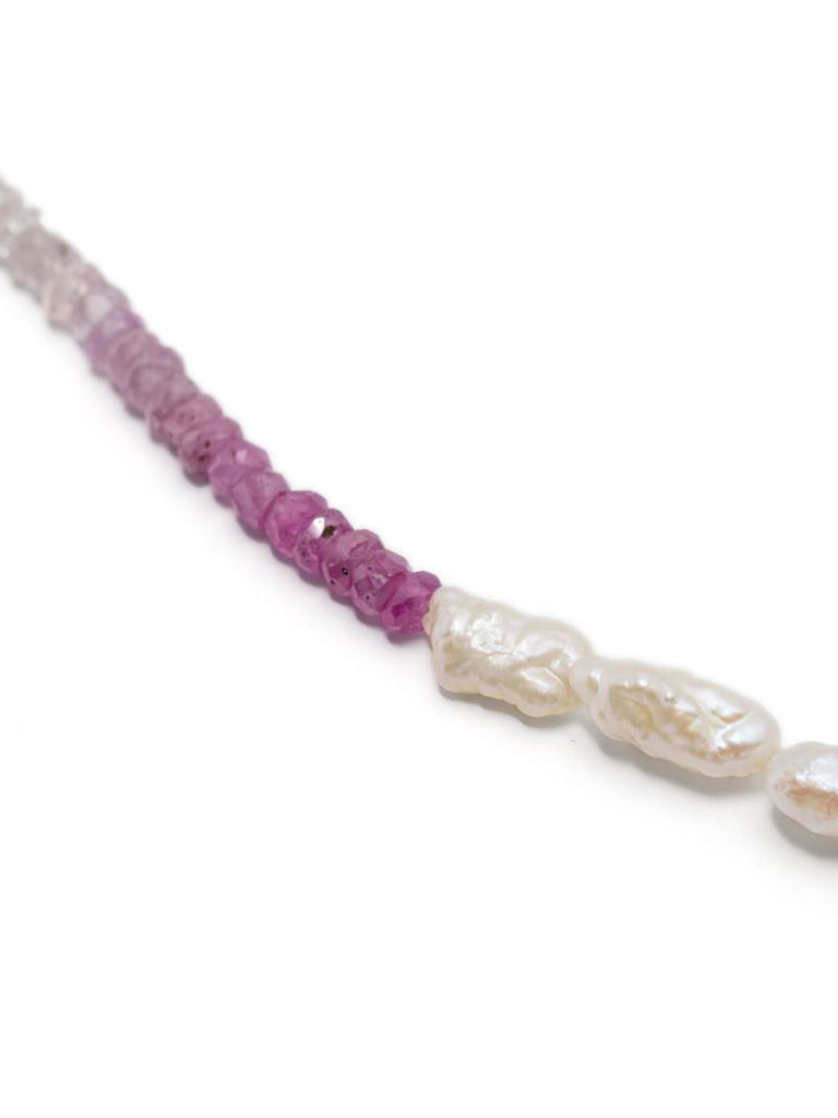 9kt Yellow Gold Multicolour Bead Necklace