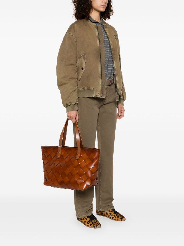 Brown Crossover Tote Bag