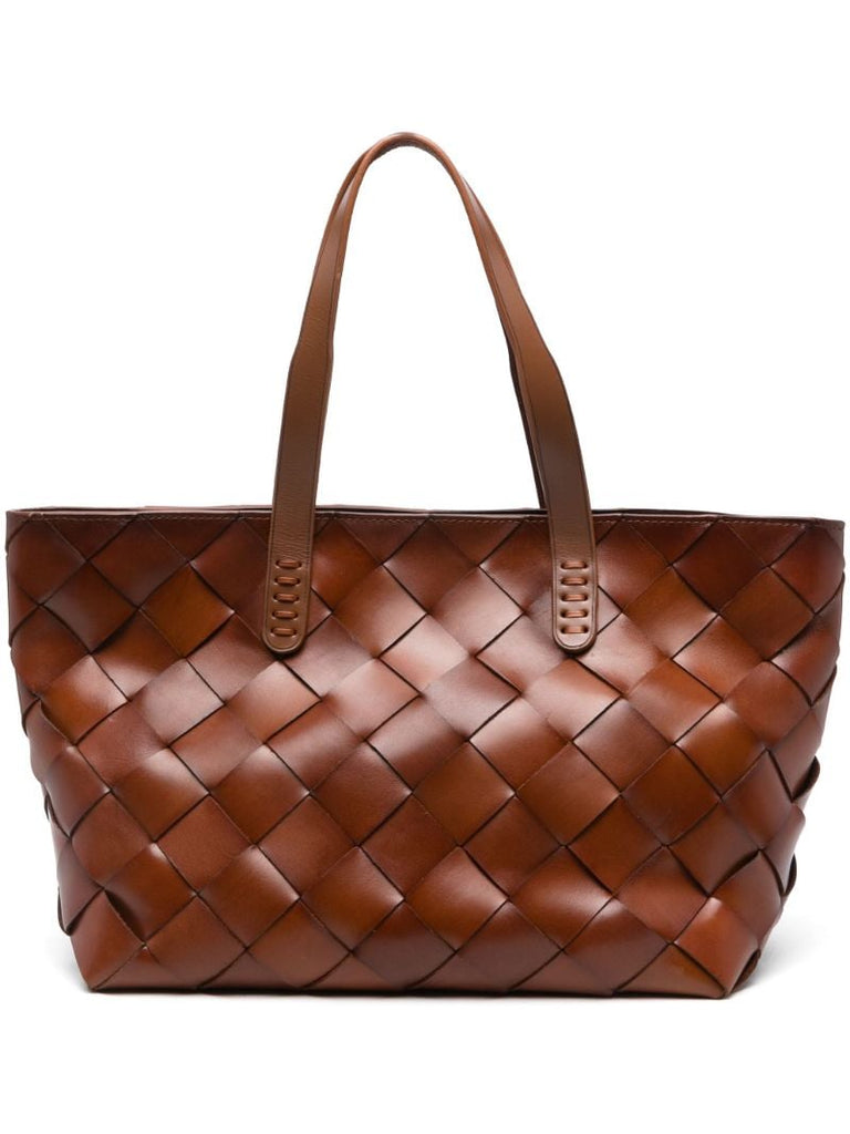 Brown Crossover Tote Bag