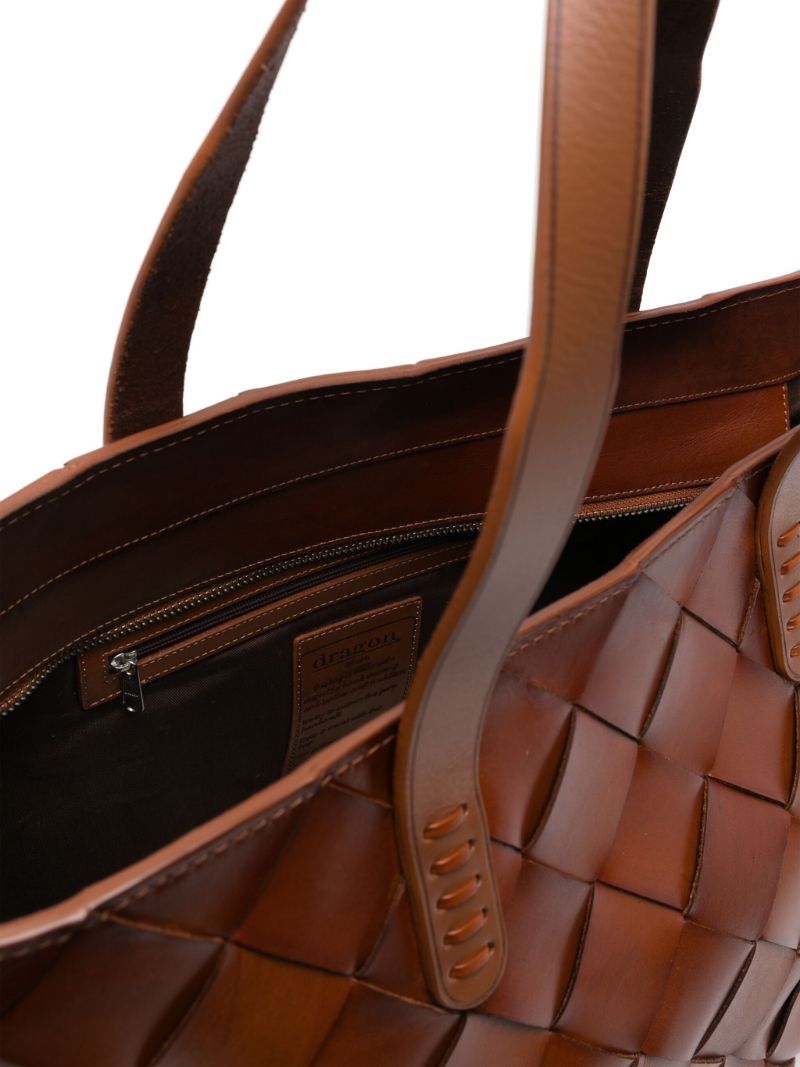 Brown Crossover Tote Bag