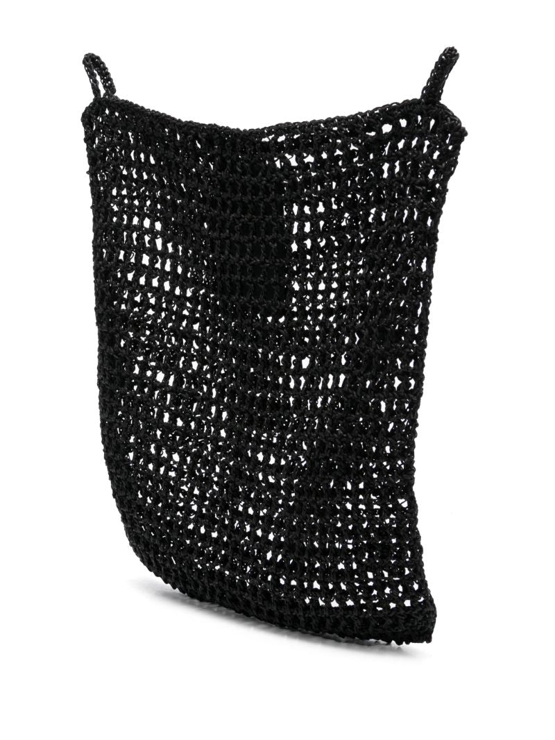Black Interwoven Shoulder Bag