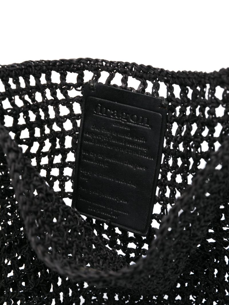 Black Interwoven Shoulder Bag